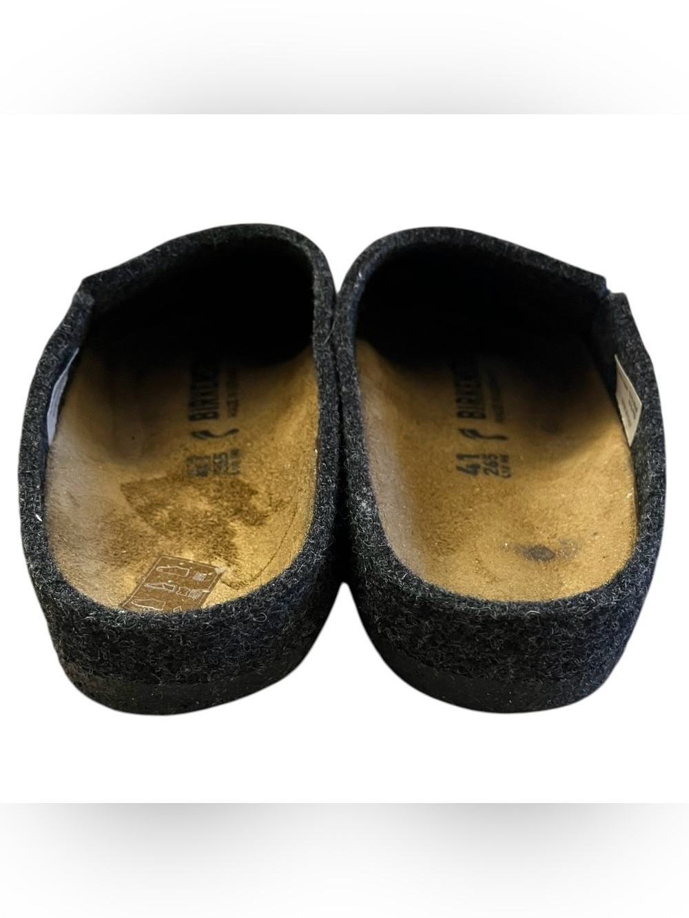Birkenstock Zermatt 41 Womens 10 Mens 8 Anthracite Wool Blend Slip On Slippers - Picture 5 of 8
